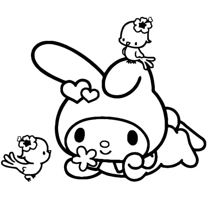 My Melody Coloring Pages 52