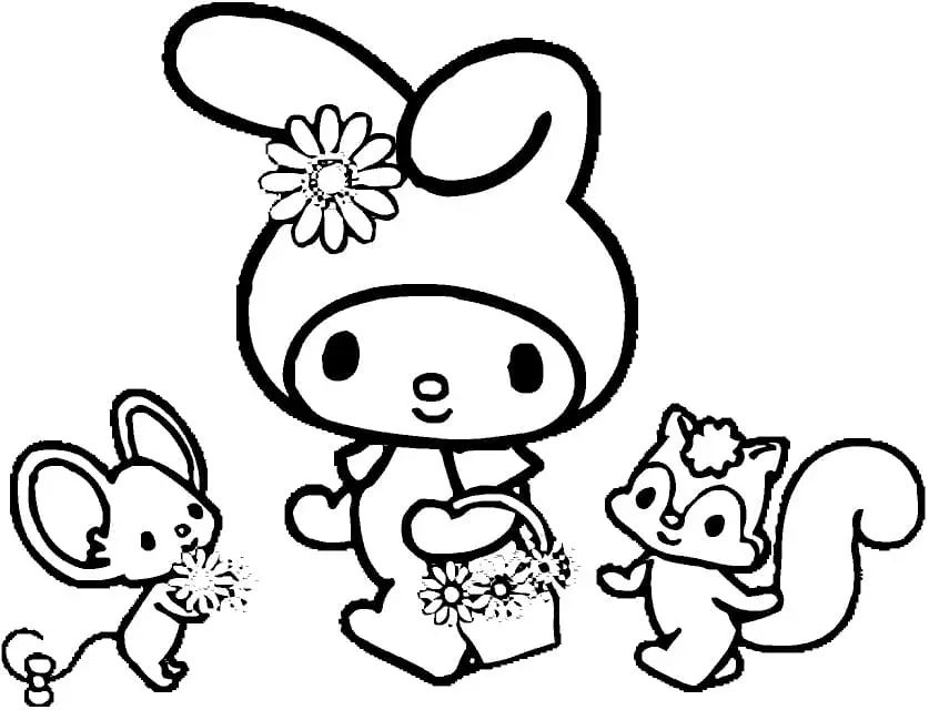 My Melody Coloring Pages 57