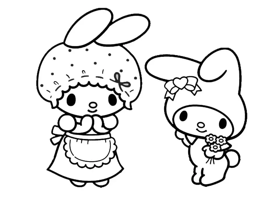 My Melody Coloring Pages 60