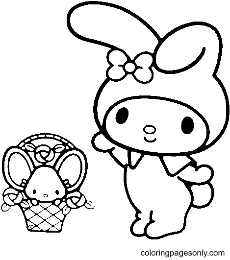 My Melody Coloring Pages 61