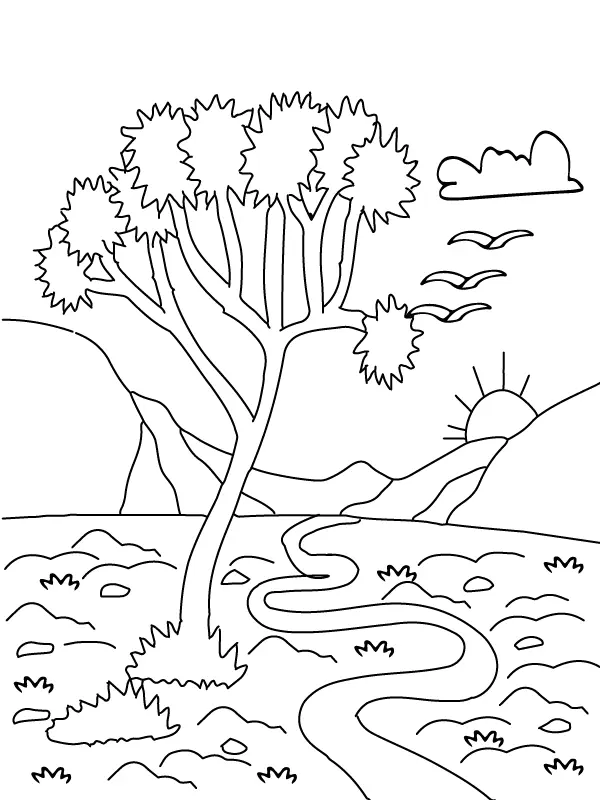 Natural Scenery Coloring Pages 13