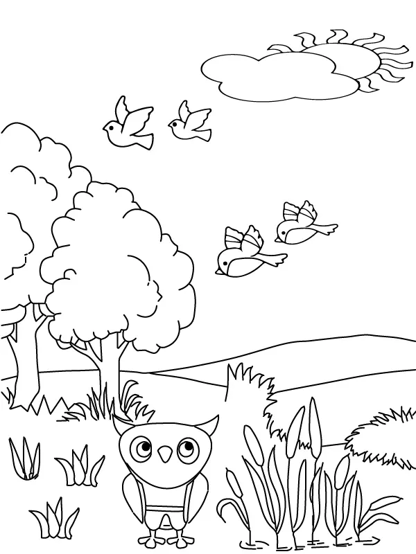 Natural Scenery Coloring Pages 4