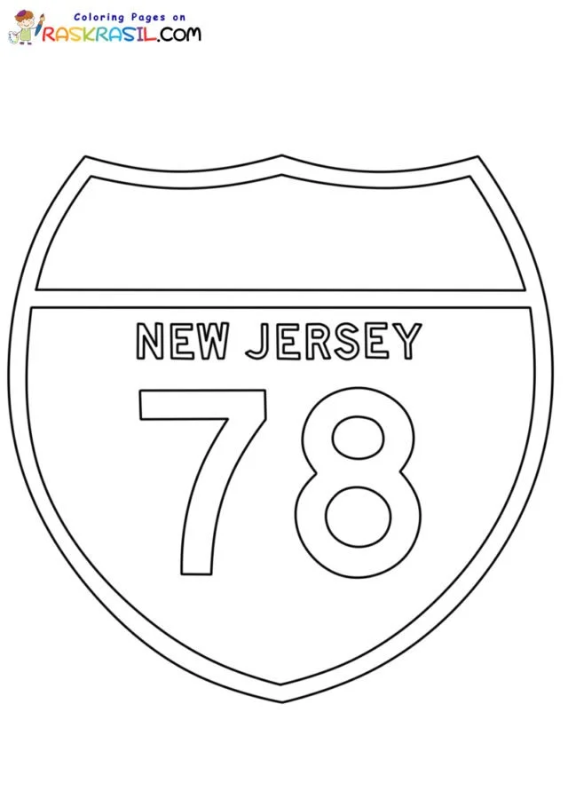 Desenhos de Nova Jersey Para Colorir 6