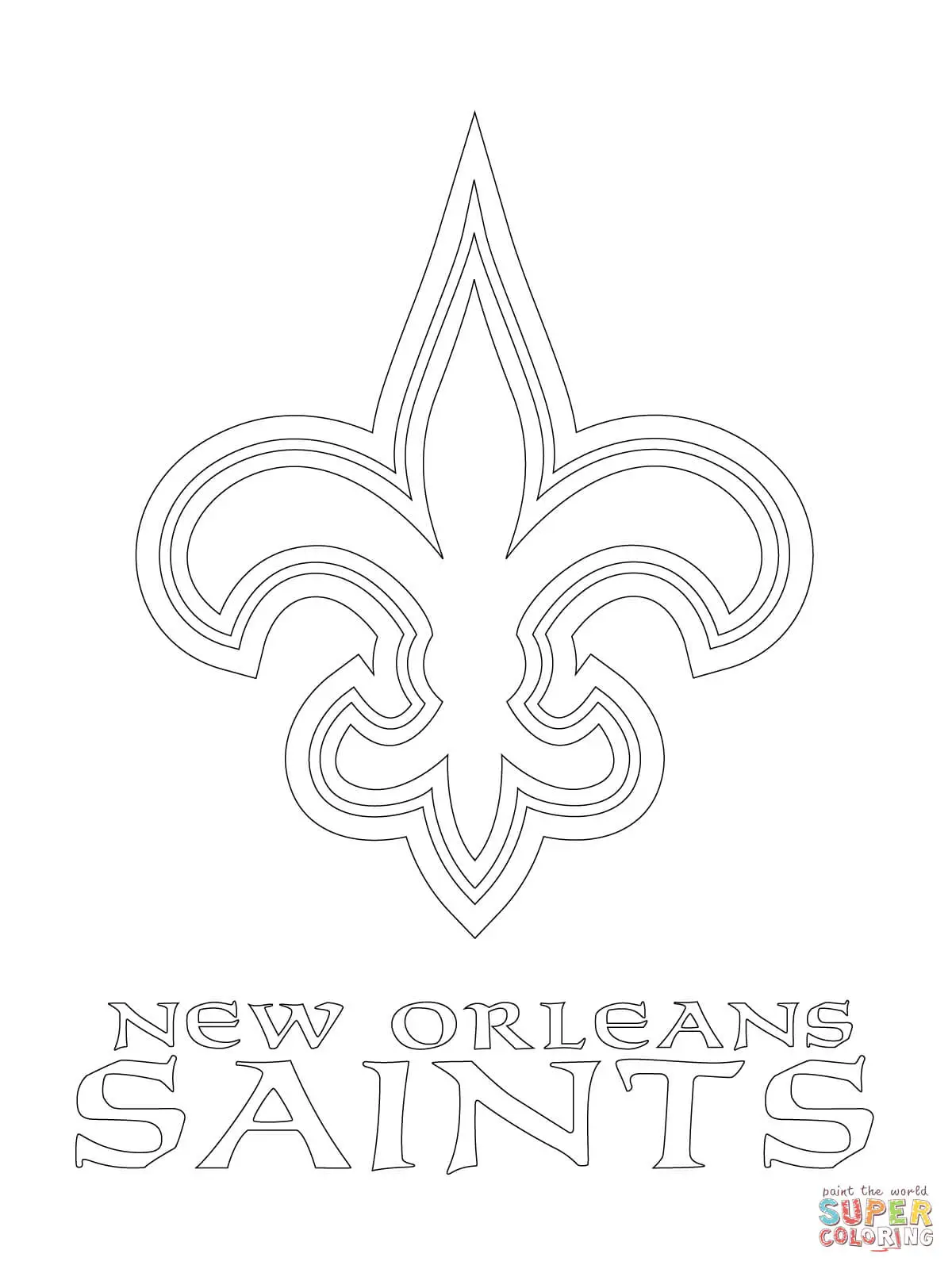 New Orleans Saints Para Colorir 12