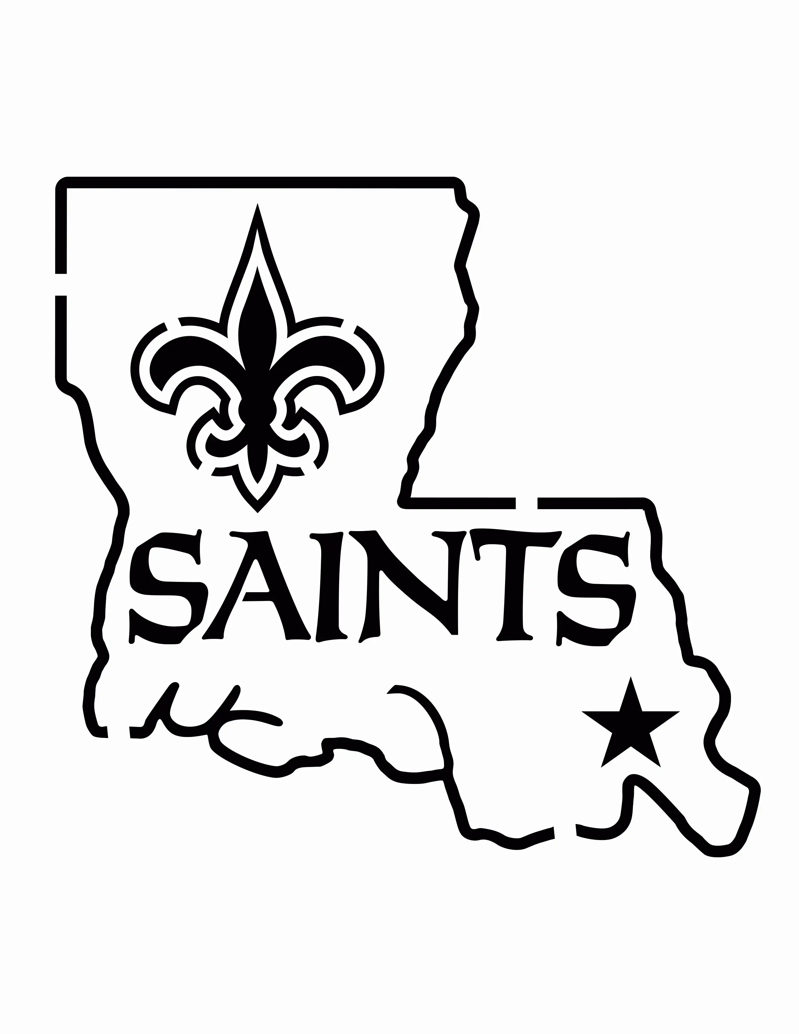 New Orleans Saints Para Colorir 6