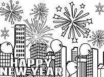 Neujahrs Ausmalbilder 106