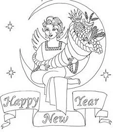 Neujahrs Ausmalbilder 108