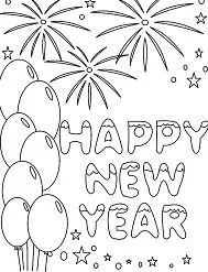 New Years Coloring Pages 187