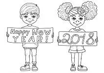 New Years Coloring Pages 189