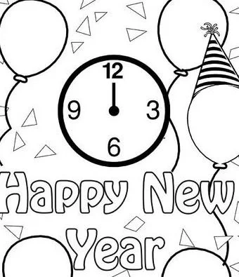 New Years Coloring Pages 40