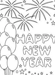 Neujahrs Ausmalbilder 63