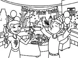 Neujahrs Ausmalbilder 99