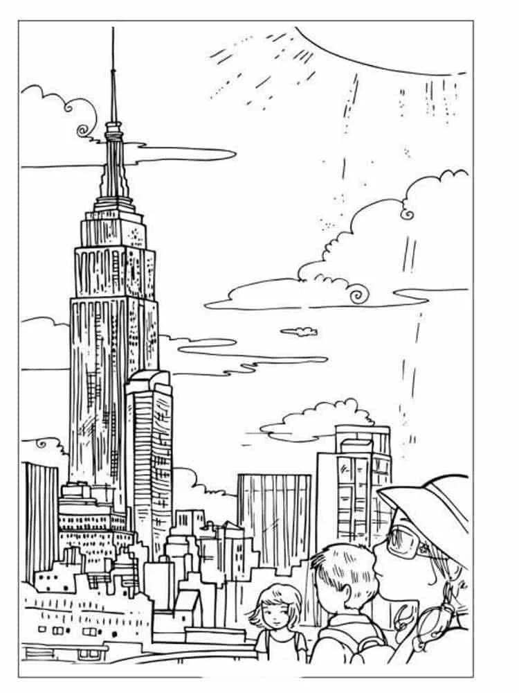 Desenhos de Nova York Para Colorir