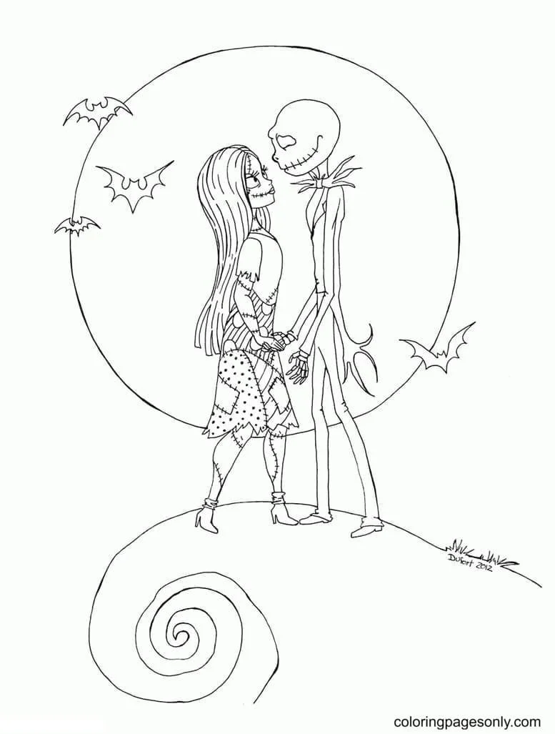 Nightmare Before Christmas Coloring Pages 6