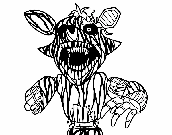 Nightmare Foxy Coloring Pages 5