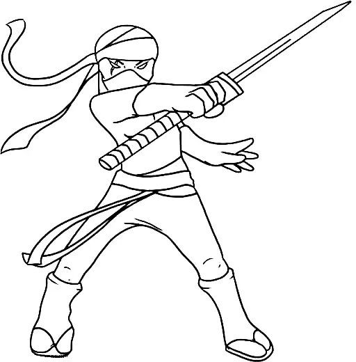 Ninja Coloring Pages 12