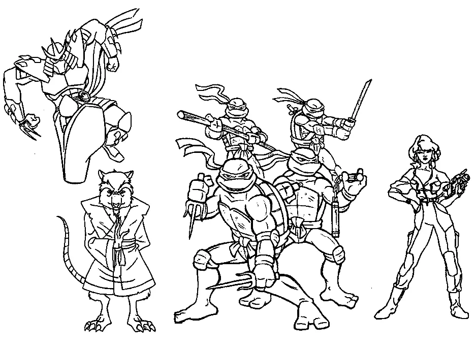 Ninja Turtles Coloring Pages 12