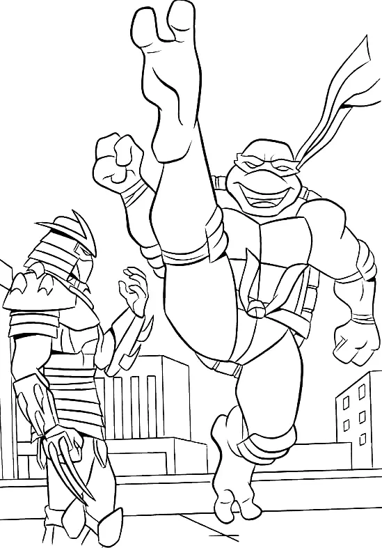 Ninja Turtles Coloring Pages 25