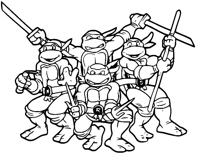 Ninja Turtles Coloring Pages 36