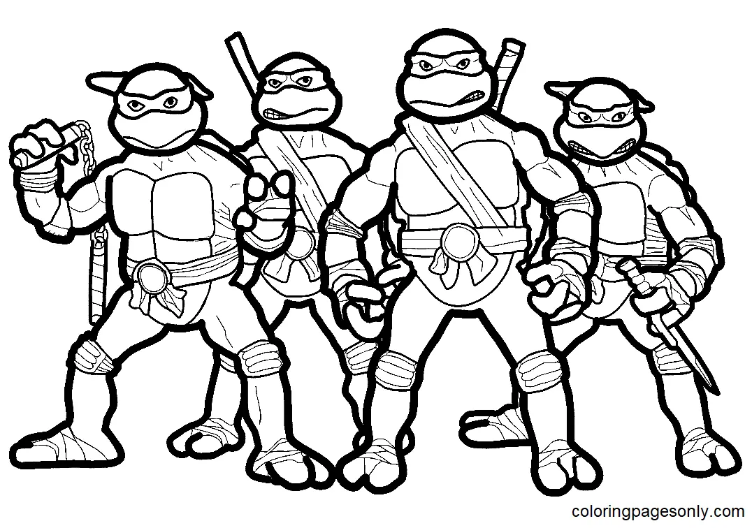 Ninja Turtles Coloring Pages 50