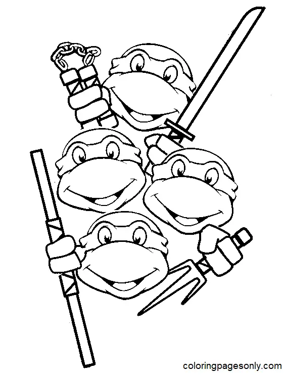 Ninja Turtles Coloring Pages 51