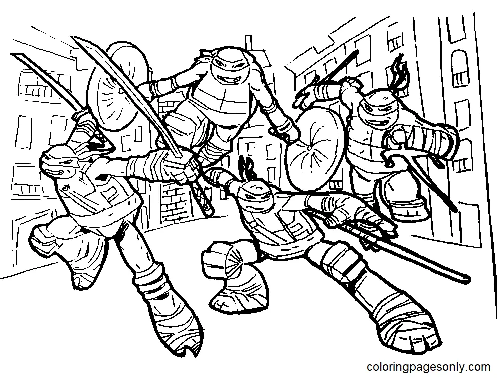 Ninja Turtles Coloring Pages 55