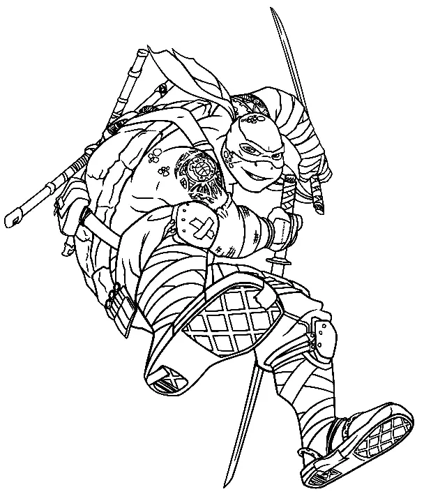 Ninja Turtles Coloring Pages 73