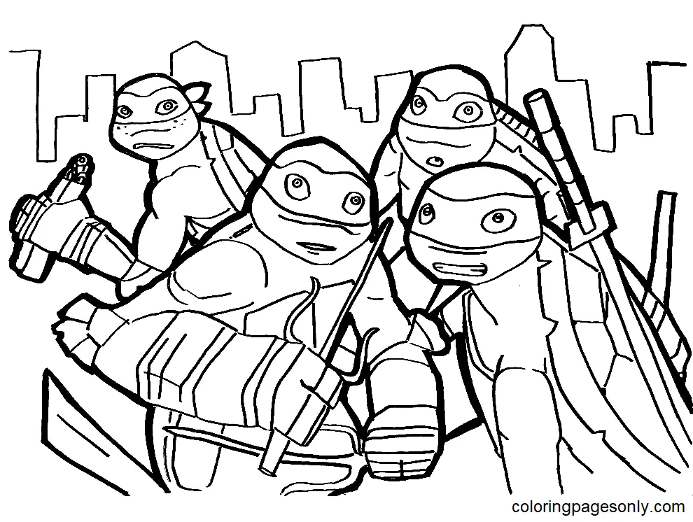 Ninja Turtles Coloring Pages 79