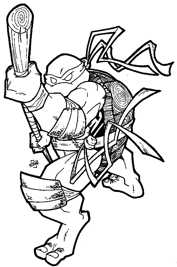 Ninja Turtles Coloring Pages 85