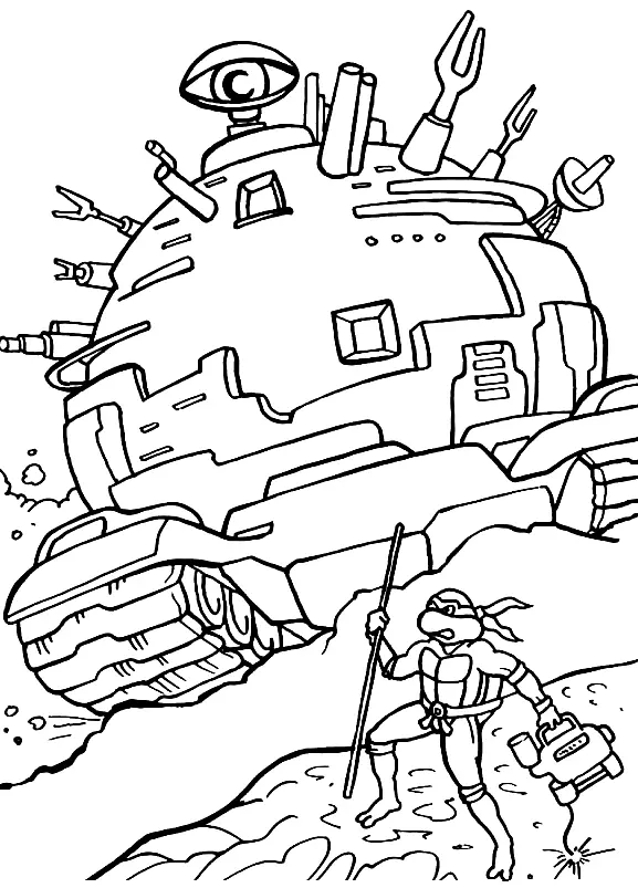 Ninja Turtles Coloring Pages 89