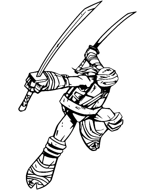 Ninja Turtles Coloring Pages 90