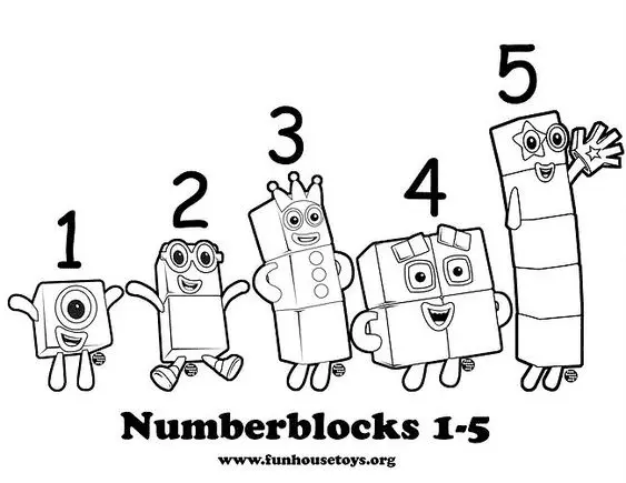 Desenhos de Numberblocks Para Colorir 1