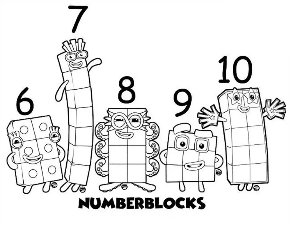 Desenhos de Numberblocks Para Colorir 11