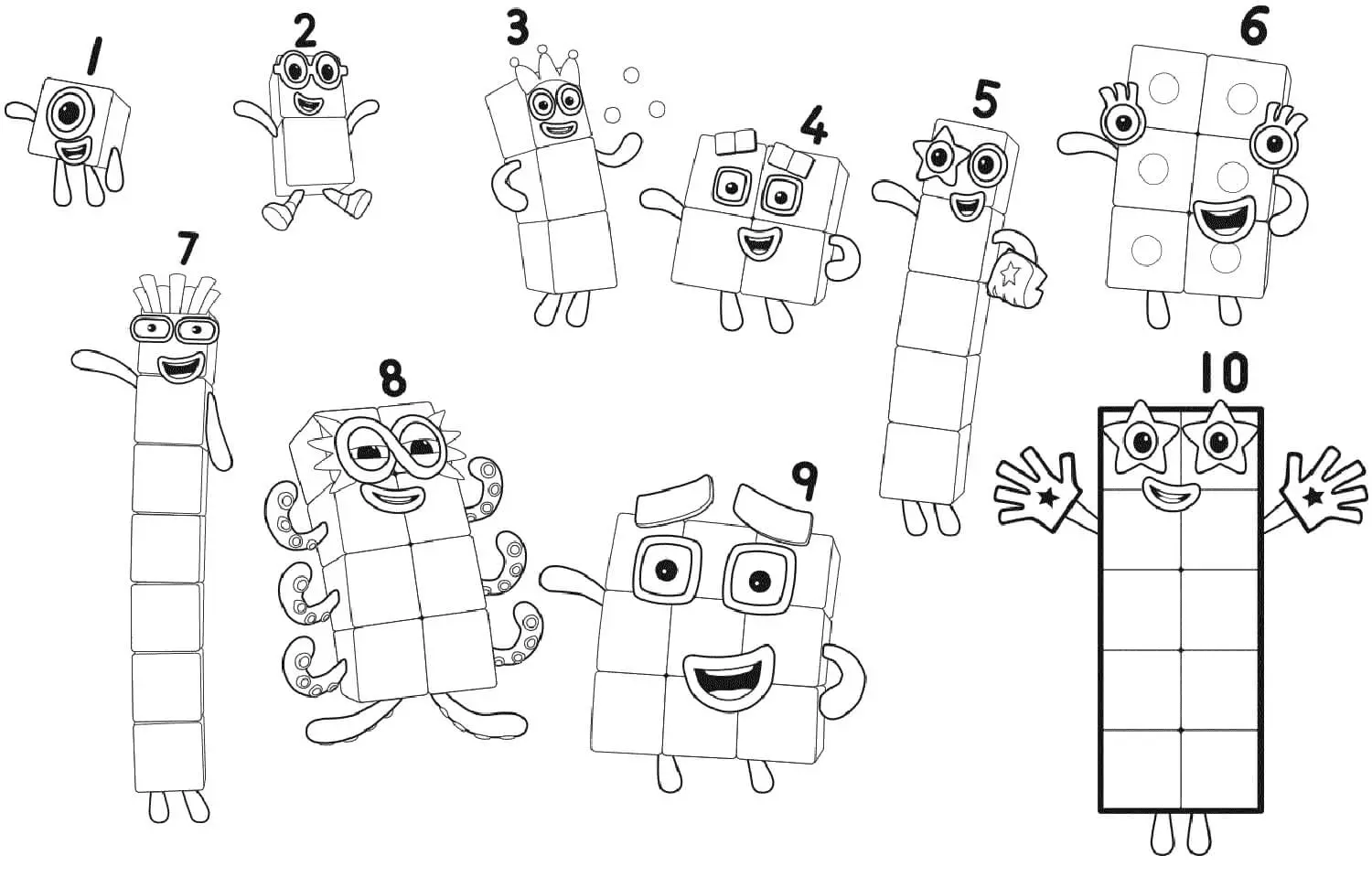 Desenhos de Numberblocks Para Colorir 3