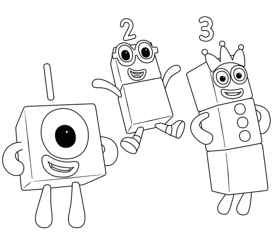 Desenhos de Numberblocks Para Colorir 9