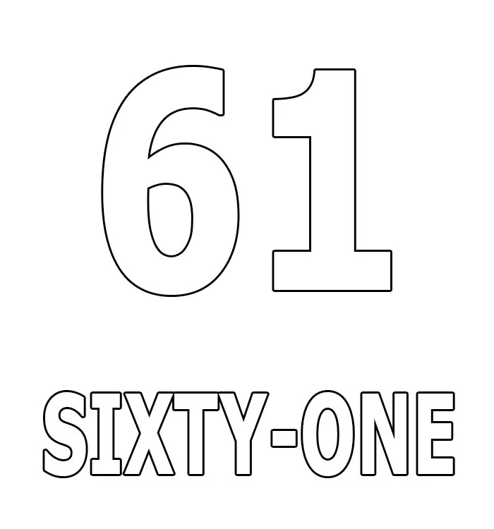 Numbers Coloring Pages 50