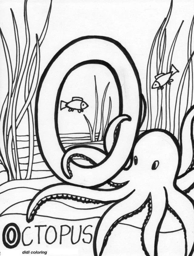 Desenhos de Polvo Para Colorir 86