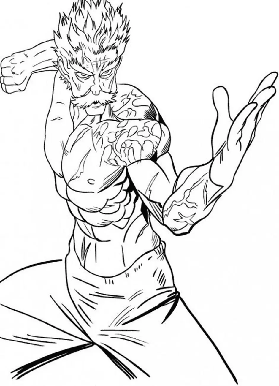 One Punch Man Coloring Pages 50