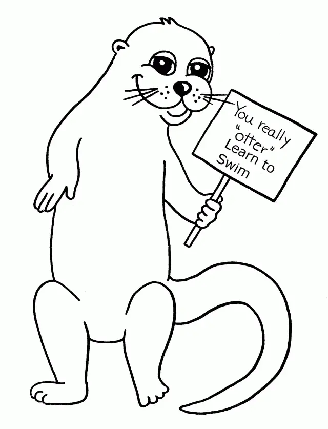 Desenhos de Lontras Para Colorir 81