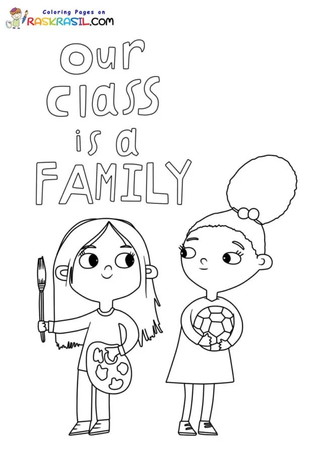 Desenhos de Nossa Turma E Uma Familia desenho Para Colorir