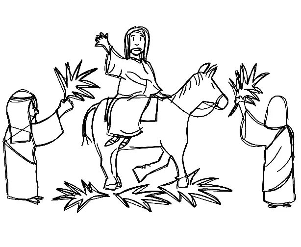 Palm Sunday Coloring Pages 10