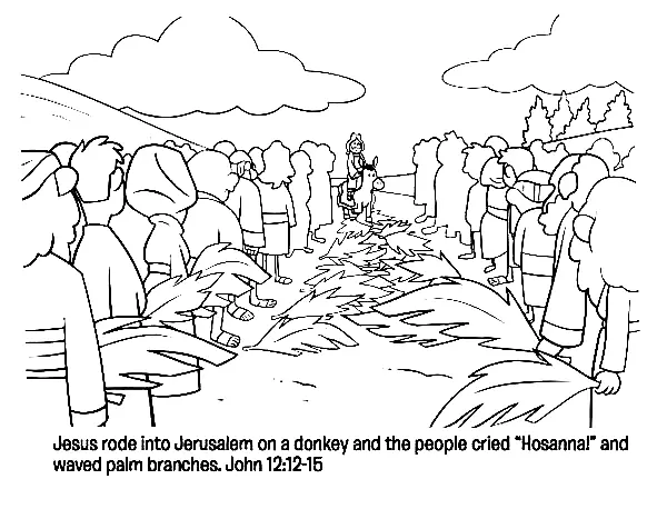 Palm Sunday Coloring Pages 14