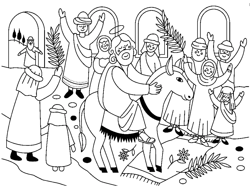 Palm Sunday Coloring Pages 19