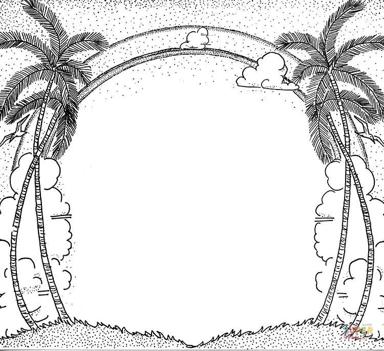 Desenhos de Palmeira Para Colorir 22