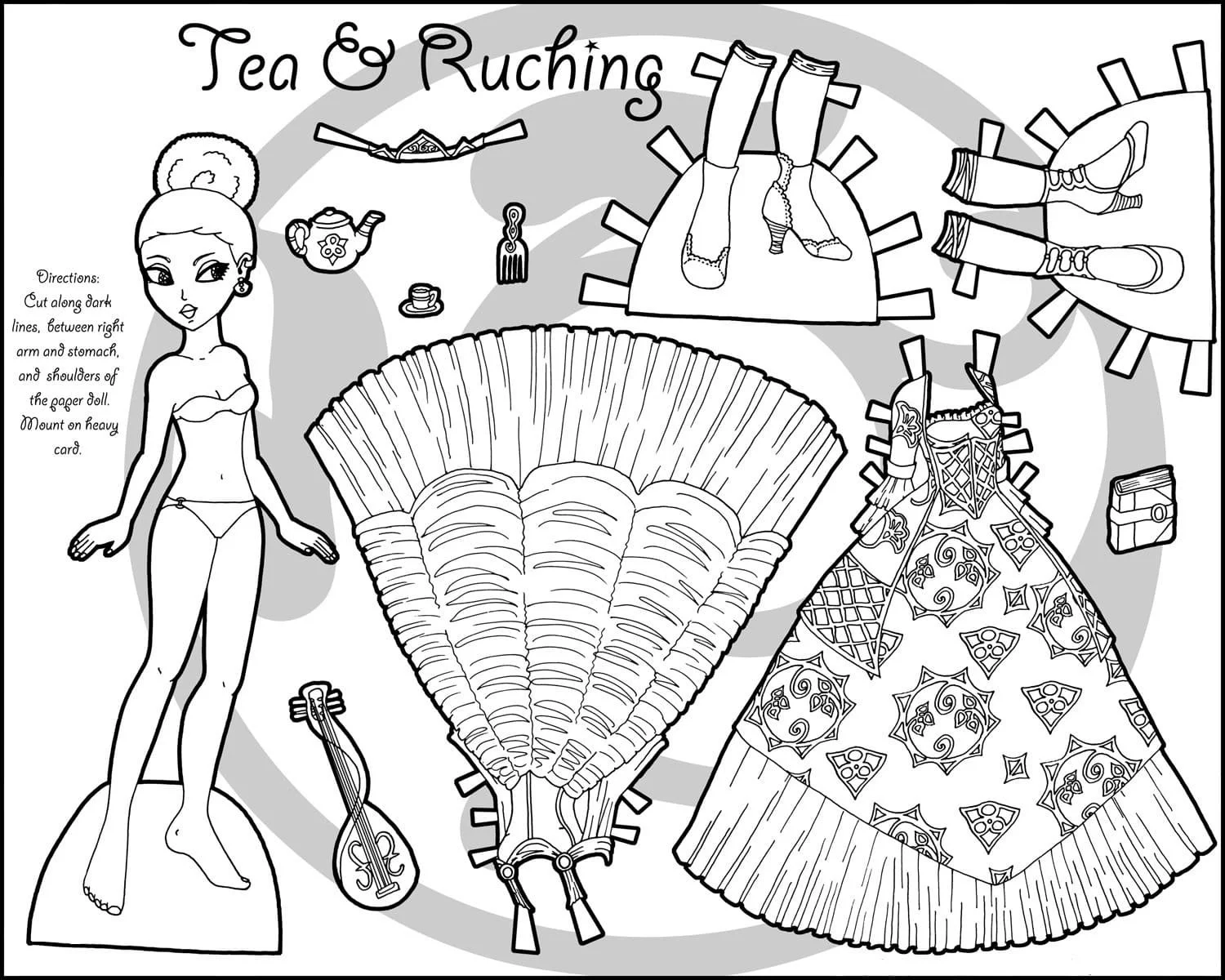 Paper Doll Coloring Pages 103