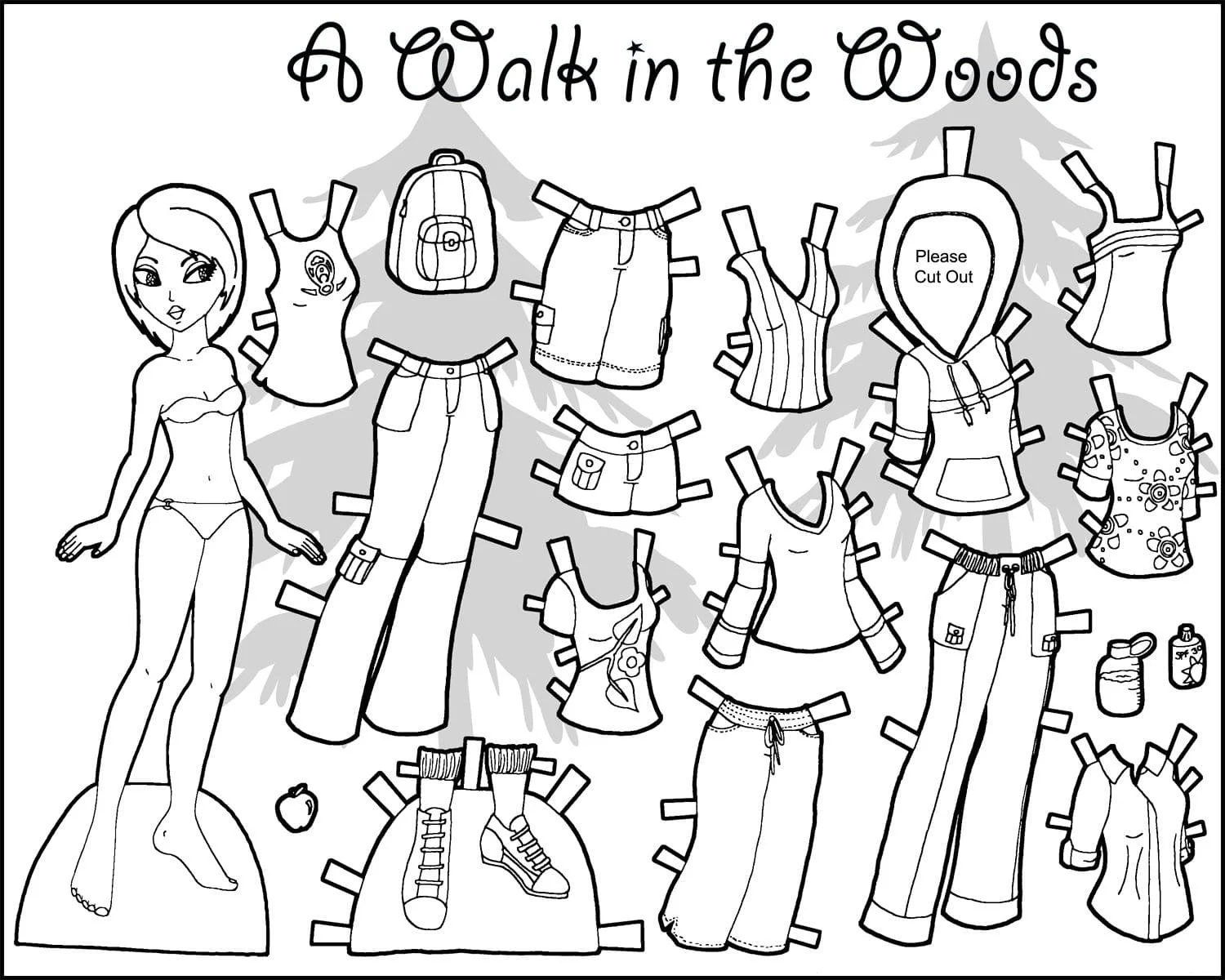 Desenhos de Paper Doll Para Colorir 105