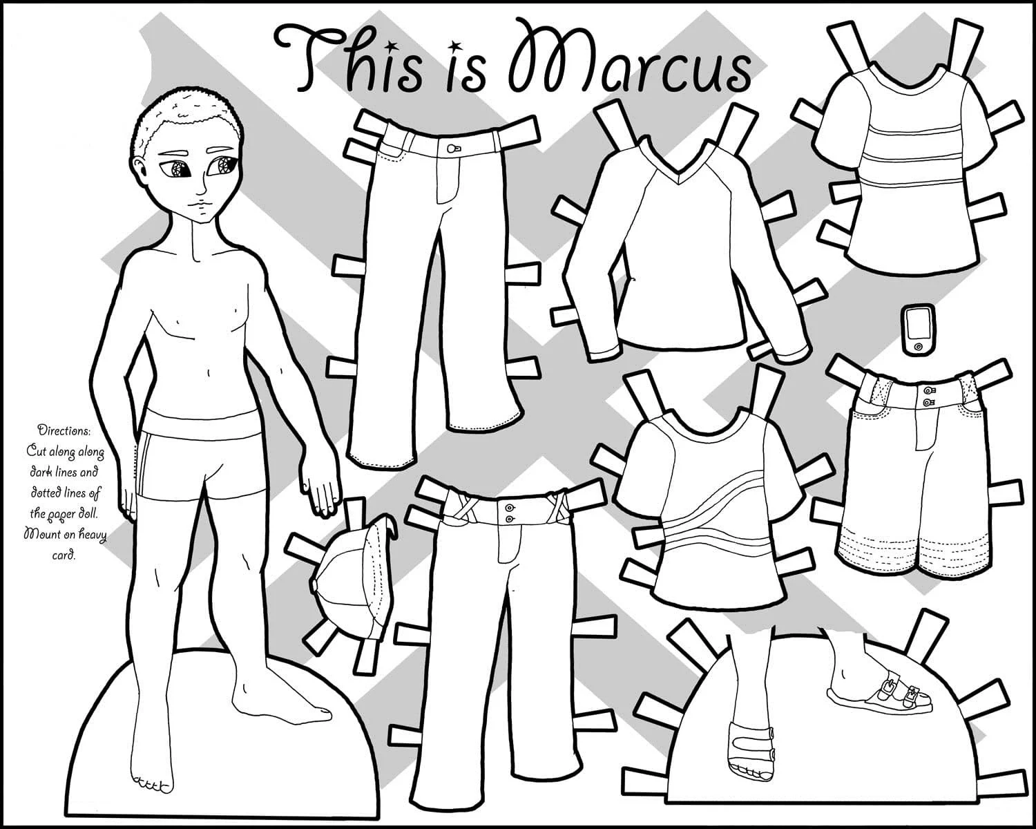 Paper Doll Coloring Pages 17