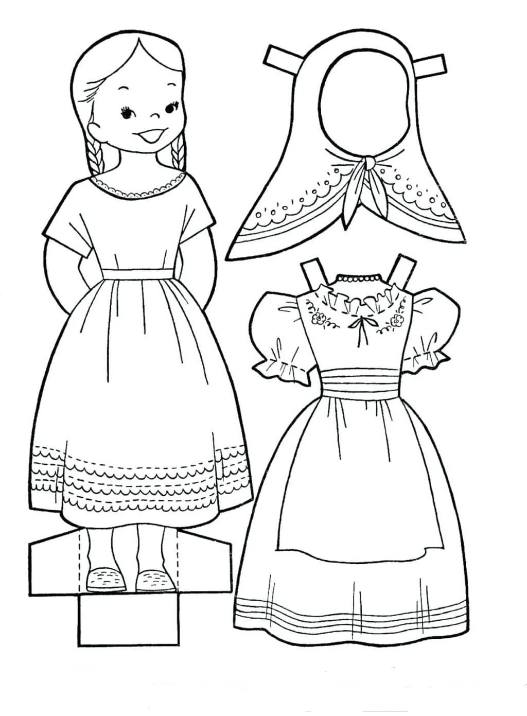 Paper Doll Coloring Pages 30