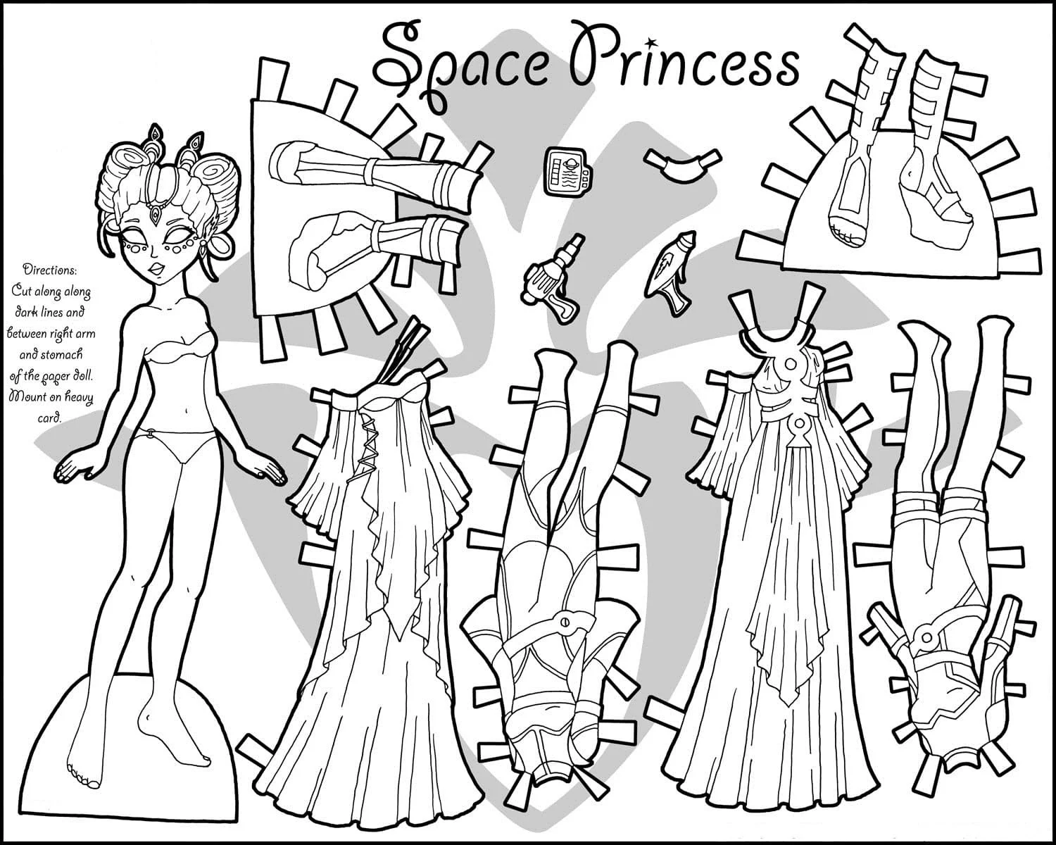 Paper Doll Coloring Pages 33