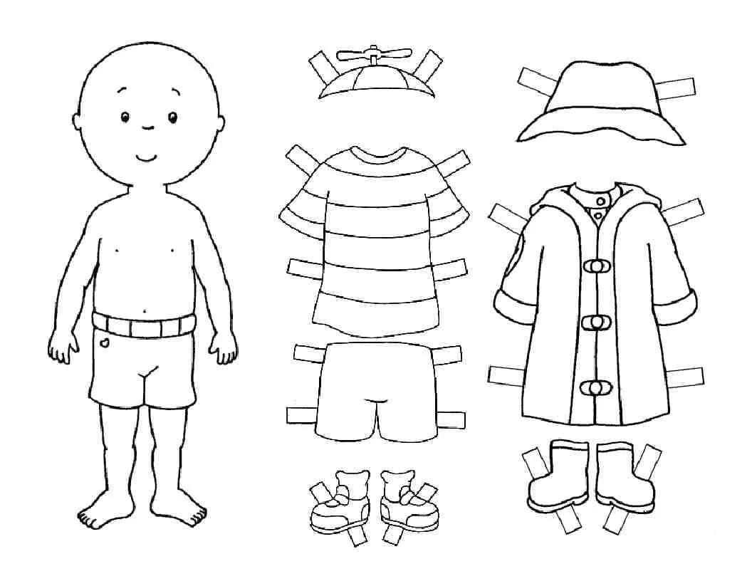 Desenhos de Paper Doll Para Colorir 40